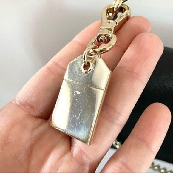 Kate Spade Black & Gold Cameron Convertible Crossbody Bag +upgraded Chain & tag - Picture 9 of 16